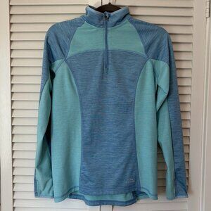 LL Bean kids quarter zip two-tone blue XL 18